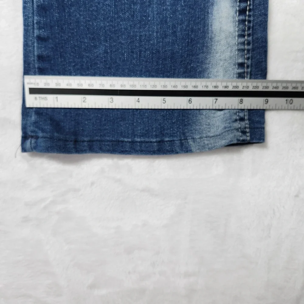 WallFlower Bootcut Jeans Women Size 11 Blue Excellent Contrast Stitching‎ Y2K